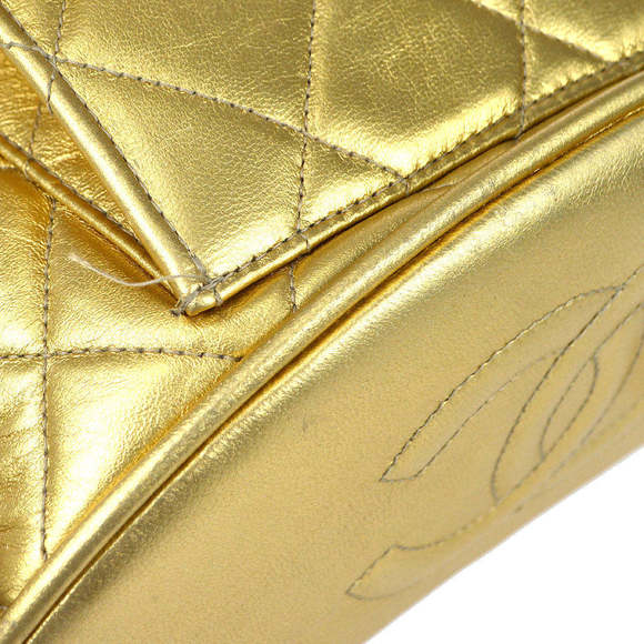 CHANEL 1994 Duma Chain Backpack Large Gold Lambskin 68056 - Picture 4 of 10